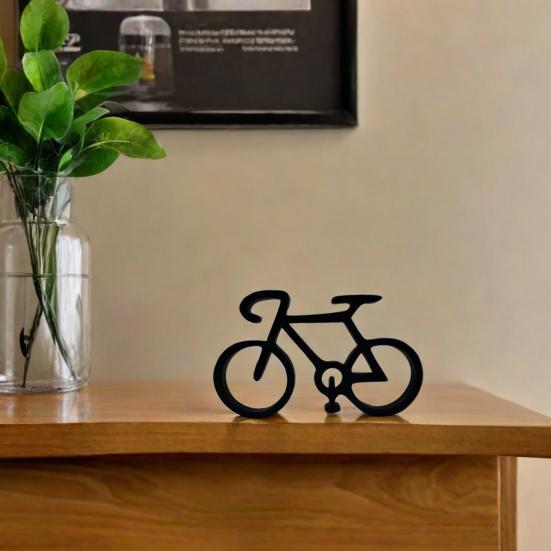 Minimalistic Bicycle Sculpture Abstract Wire Frame Road Mountain Bike Silhouette Statue Figurine Desktop Decoration Ornament Cyclist Present