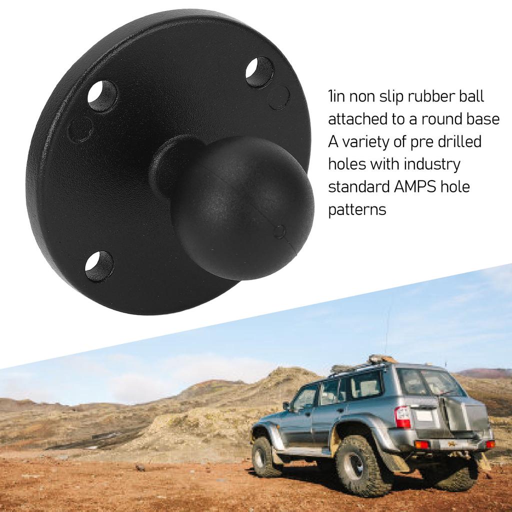 Metal AMPS Adapter Plate 1in Round Ball Mount 4 Hole Pattern Drill Base Aluminium Alloy for Bracket