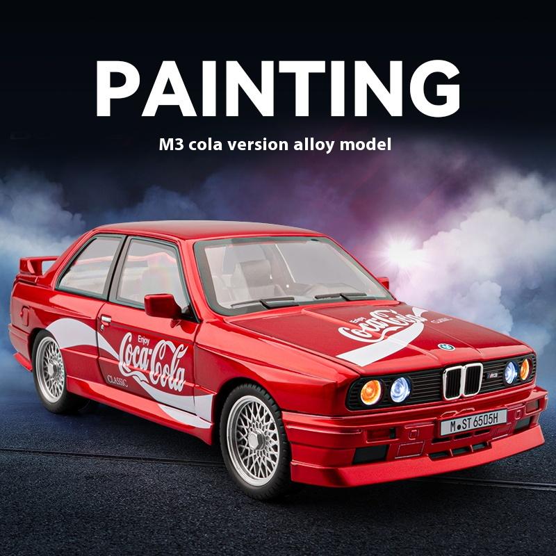 1/24 BMW M3 E30 Soda Version Boxed BMW Alloy Car Model, Suitable for Toy Cars for Children Aged 3-12 Years Old, Adults Can Collect Ornaments and Gifts