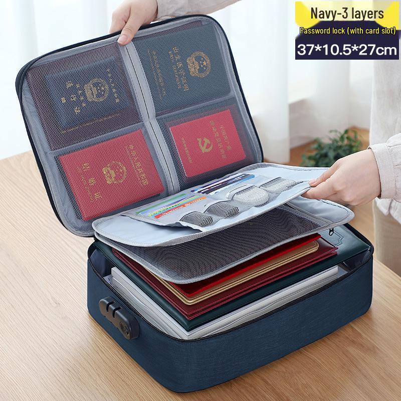 Многослойная сумка-органайзер большой вместимости для ID-карт и паспортов
