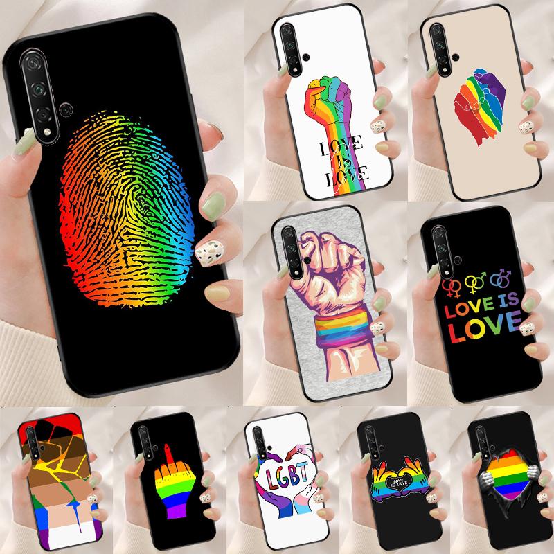 Радужный Гей ЛГБТ Палец Для Huawei Nova 8i 11i 12i 12s 9 10 SE Y90 Y60 Y70 Y72 Y61 Y91 P20 P30 P40 Lite P60 Pro Чехол