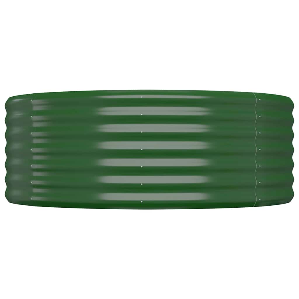 Raised Garden Bed Galvanized Steel 100 x 100 x 36 cm Green