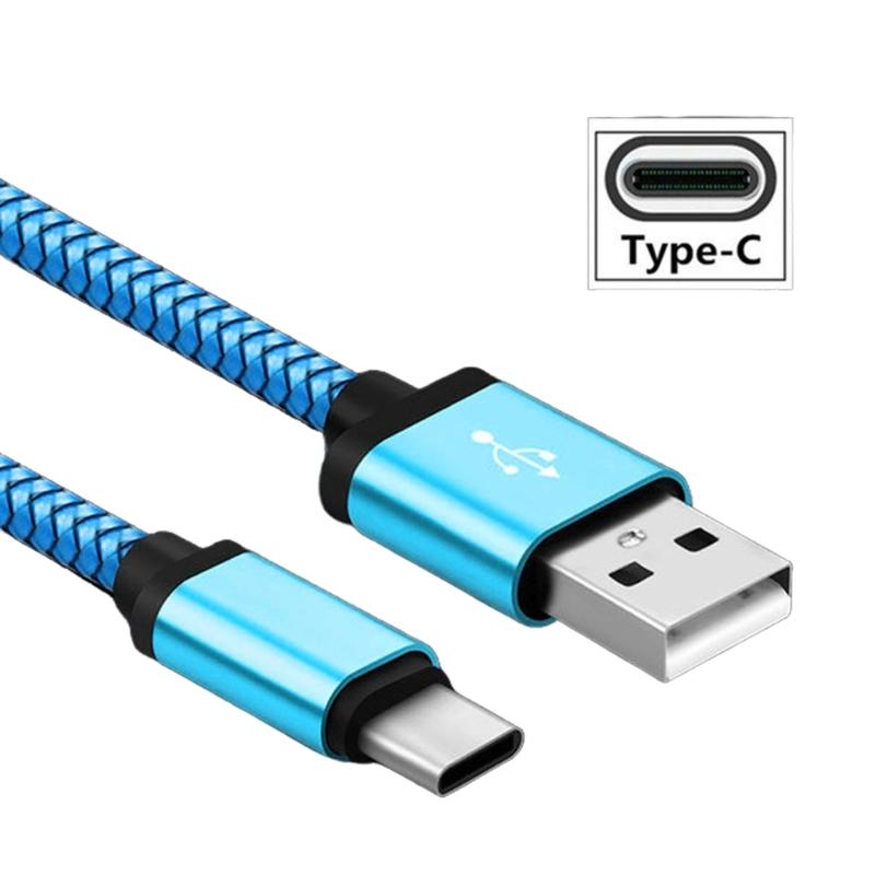Нейлоновый плетеный кабель Type C для быстрой зарядки, зарядный кабель USB A для телефонов, планшетов, адаптеров питания, эффективный