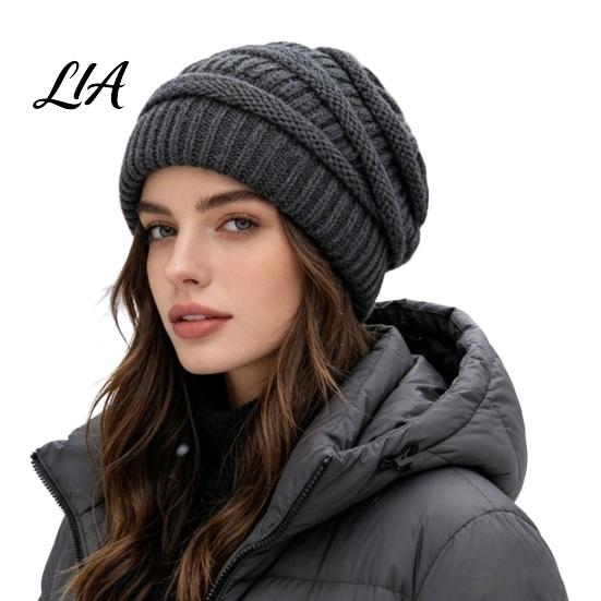 Winter Knit Beanies Slouchy Knitted Hat, Unisex Warm Beanies, Stretchy Soft Headwear for Men And Women Cozy Hat Cold Weather Cycling Skiing