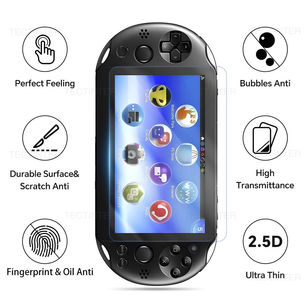 1/2 Упаковки Защитная пленка для экрана для Sony PS Vita PSV 1000 Переднее Закаленное Стекло + Задняя Прозрачная Полная Защитная пленка для PSV 2000 Портативная