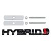 3D Metal 13.4cm * 2cm HYBRID Letter Badge Sticker Rear Trunk Front Grill Emblem Decal Suitable for Most Cars