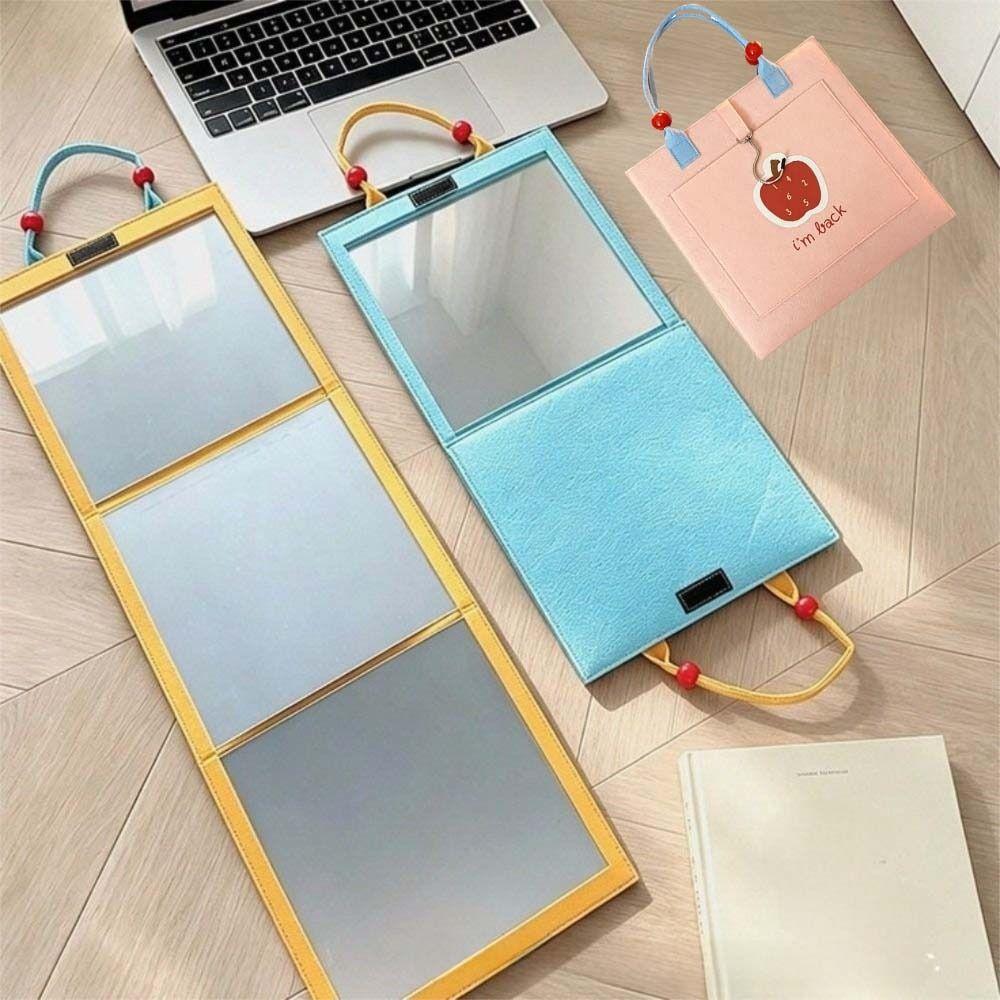 Multifunctional Foldable Full-Length Mirror Cute Cartoon Makeup Mirror Travel
