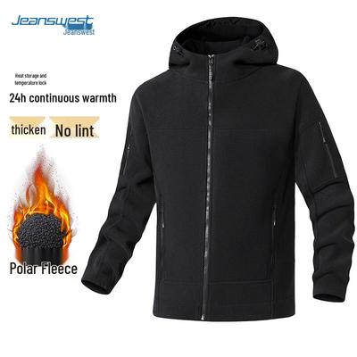 JEANSWEST Мужская осенне-зимняя утолщенная флисовая рабочая куртка