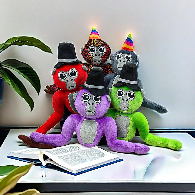 Горилла Новейшая Бирка Обезьяна Плюшевая Игрушка Куклы Милое Мультяшное Животное Набитая Мягкая Игрушка Подарок на День Рождения Рождество Для Детей