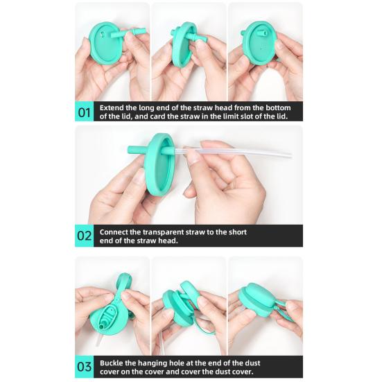 Крышка для стакана с защитой от проливания предотвращает проливания Идеально подходит Крышка для соломинки Крышка для банки для напитков из пищевого силикона