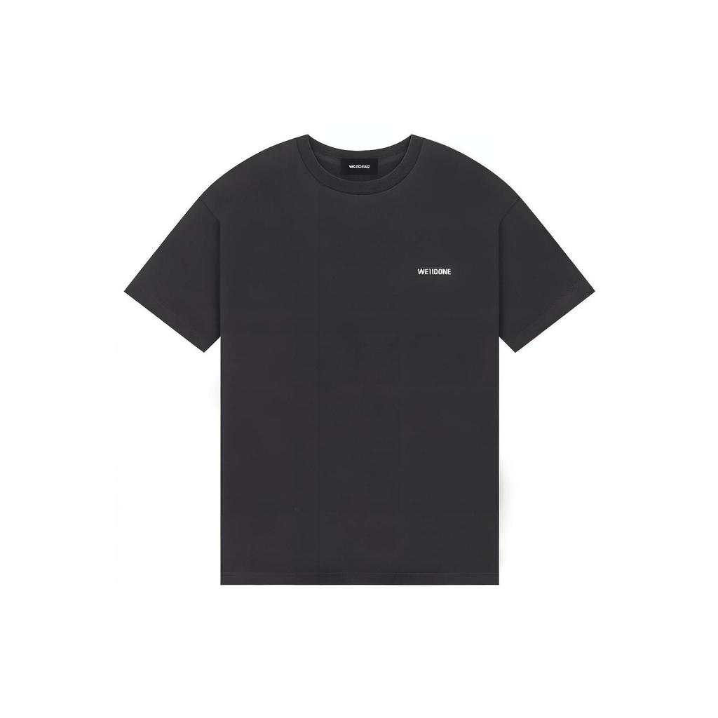 WE11DONE SS23 T Shirt Unisex Black Gray WD-TT1-23-796-U-CH