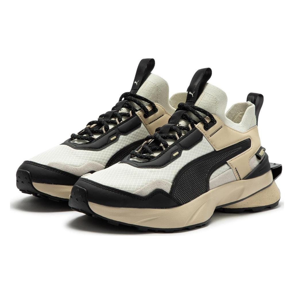 Puma Pwrframe Тканевый слой Натуральная кожа Синтетическая кожа Удобные Универсальные Баланс Низкий верх Повседневная обувь Унисекс кроссовки Серый Черный 390037-01