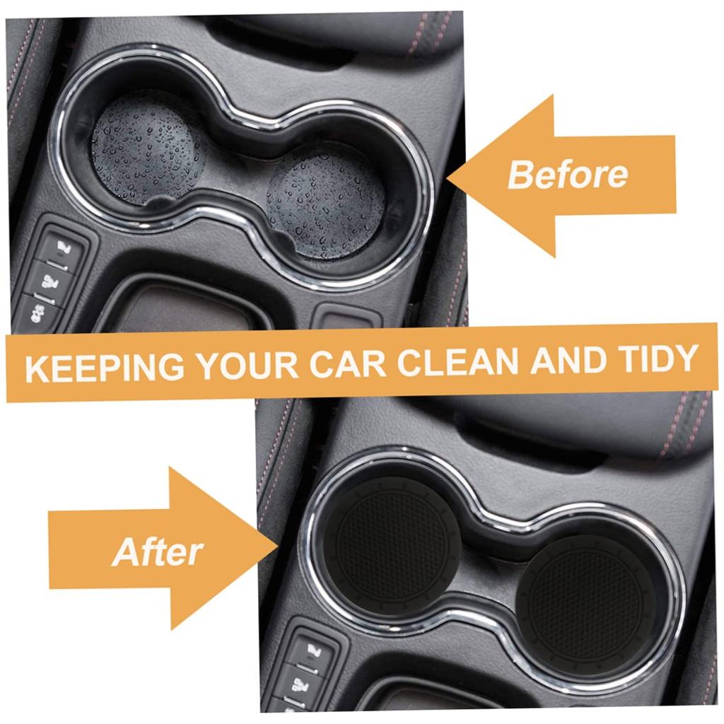 TINEASUR 10 шт. подстаканник для автомобиля подстаканник коврик для салона автомобиля принадлежности для автомобиля коврик для вашего автомобиля подстаканник для автомобиля подставка для напитков держатель для стаканов черный ПВХ