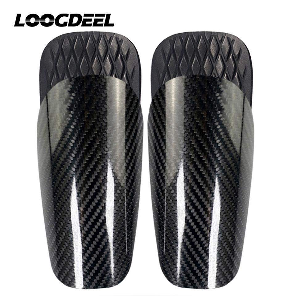 Loogdeel Top Quality Carbon Fiber Soccer Shin Guards,1 Pair Carbon Fiber Football Leg Guard Plates,Protective Soccer Equipment 1