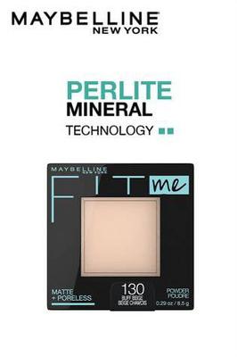 Maybelline New York Пудровая основа, Компактная прессованная пудра, Матирует кожу, Вкл.. Зеркало и аппликатор, Fit Me, 130 Бежевый, 8,5 г