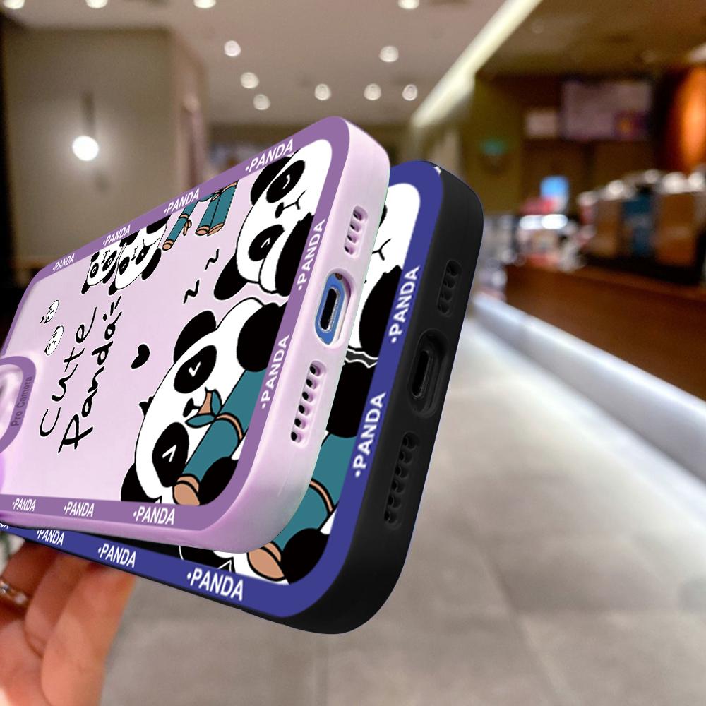 For iPhone 16 15 14 Pro Max Redmi Note 13 12 Pro Samsung S25 S24 Ultra A13 A14 A15 A16 Cartoon Lovely Panda Design Soft Silicone Phone Case