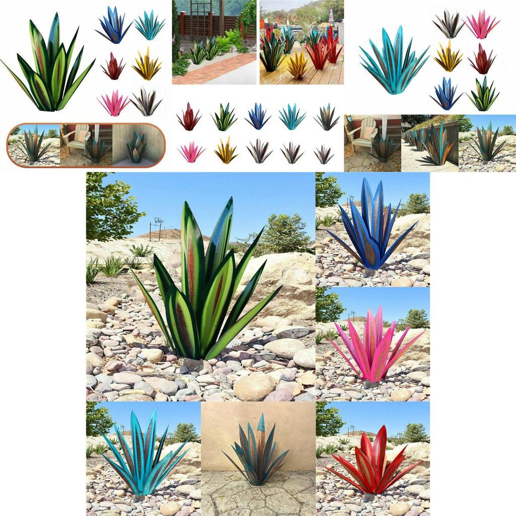 Уникальная металлическая скульптура растения агавы в деревенском стиле для сада и дома