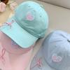 Embroidery Love Heart Baseball Cap Cotton Peaked Cap Sweet Sun Hat  Sports