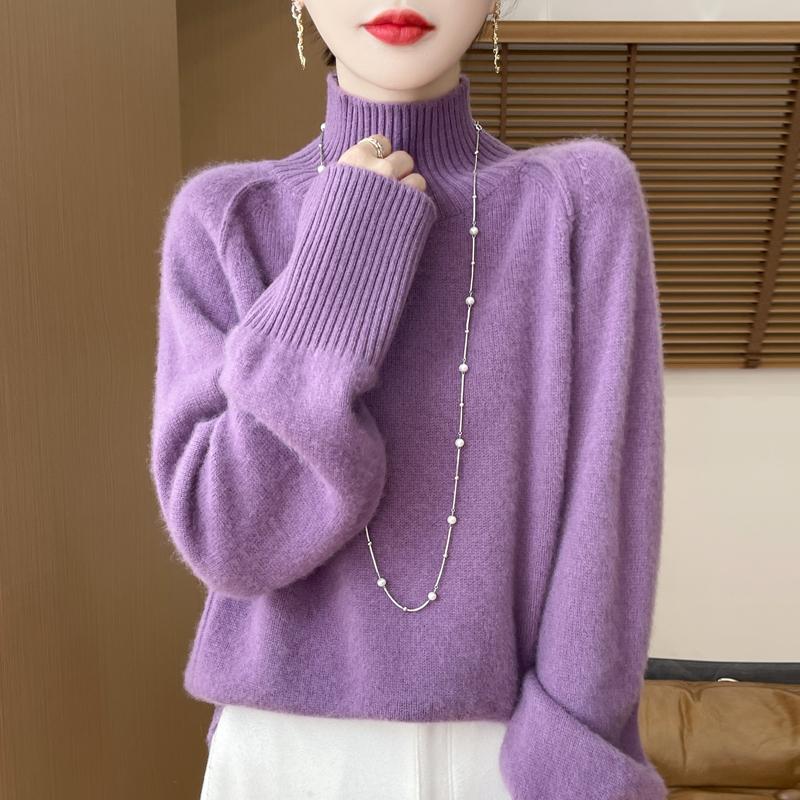 Женский кашемировый свитер Qinghe кашемир 30% кашемир 70% шерсть теплый и модный универсальный осенне-зимний