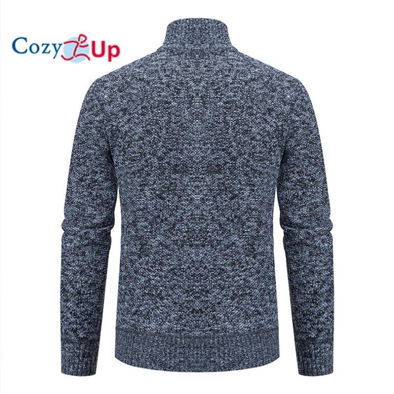 Мужской вязаный кардиган свитер повседневный толстый свитер на молнии для мужчин пальто