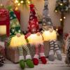 Christmas Faceless Doll Gnome Ornaments LED Light Plush Knitting Crafts Tree Pendant Christmas Decorations Home Kids Gift