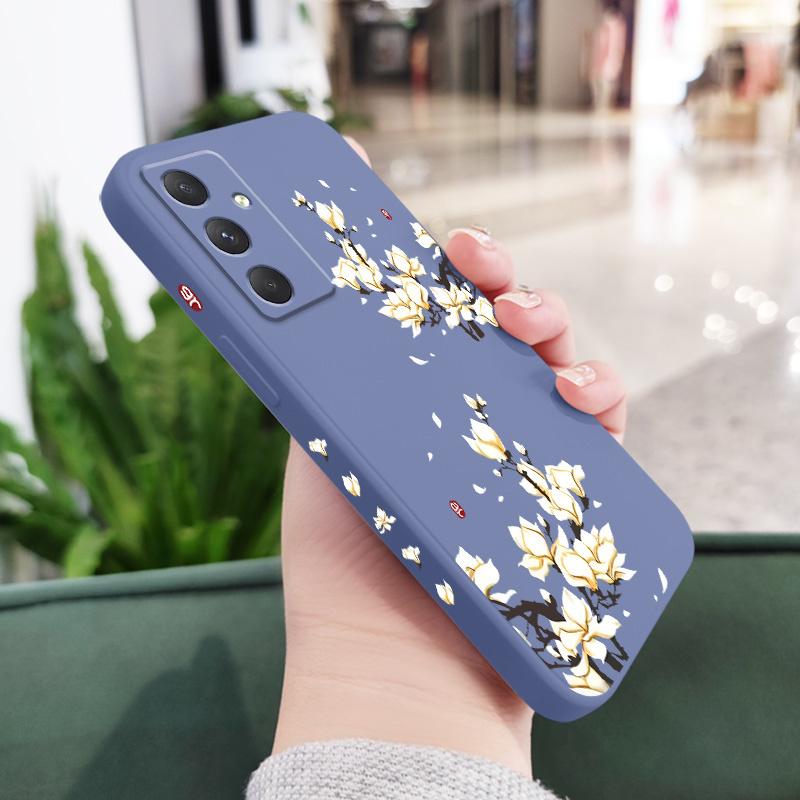 Golden Petal Flower Phone Case For Samsung Galaxy A56 A36 A26 A16 A06 A17 A07 A55 A35 A25 A15 A05 A54 A34 A24 A14 A04 4G 5G Cove