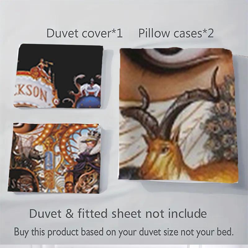3Pcs Michael Jackson Dangerous Album Cover Bedding Sets For All Sizes New 3D Printed Bed Cover Comforter Duvet Cover Pillowcase Bedroom Decoration