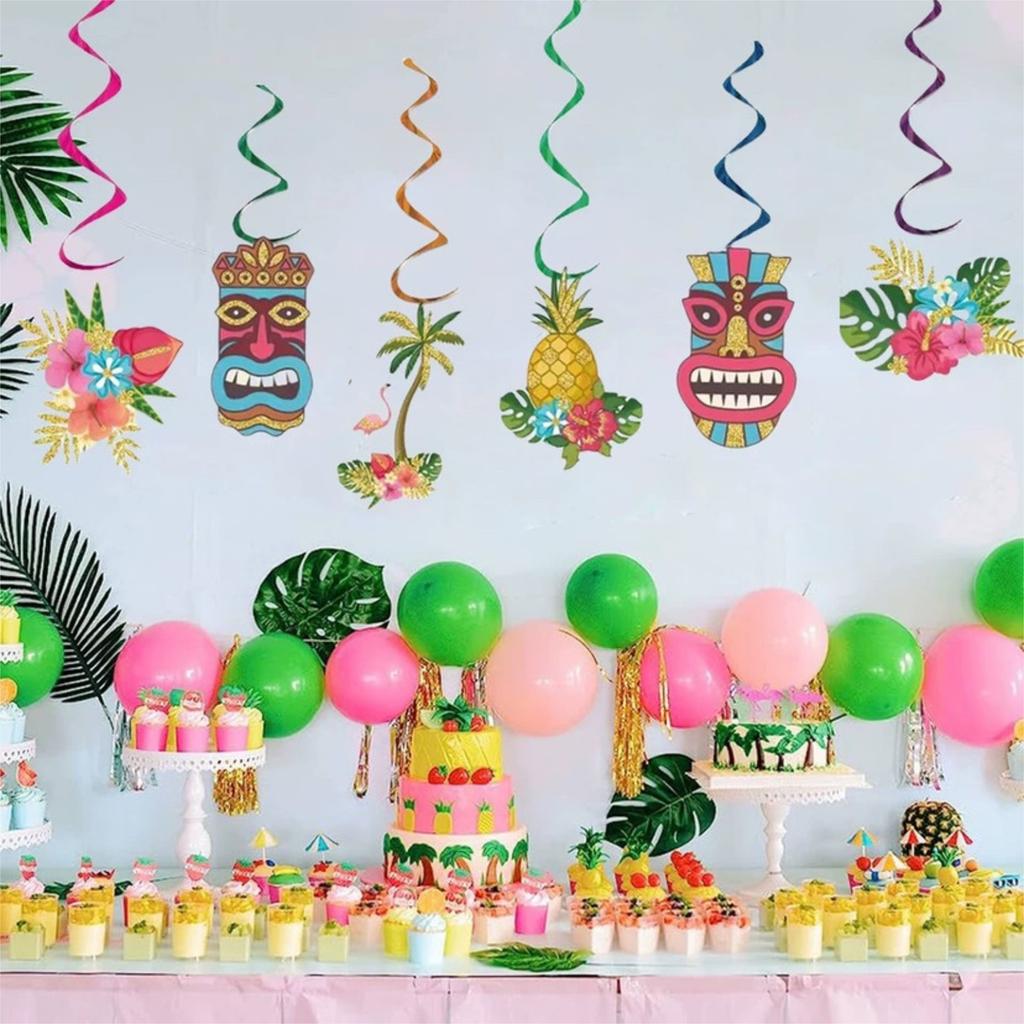 Hawaii-Themed Hanging Decorations — Summer Party & Birthday Celebration Decor