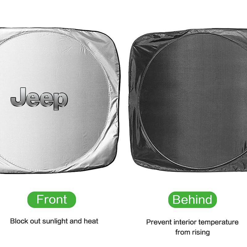Car Windscreen Sunshade Cover UV Protection Sun Visor For Jeep Wrangler JK Gladiator Renegade Grand Cherokee Wagoneer Avenger Re AMQ1