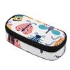 Pen Case Smooth Zipper Large Capacity 300D Polyester with Mesh Pocket Removable Divider and Pen Slots for School and Study