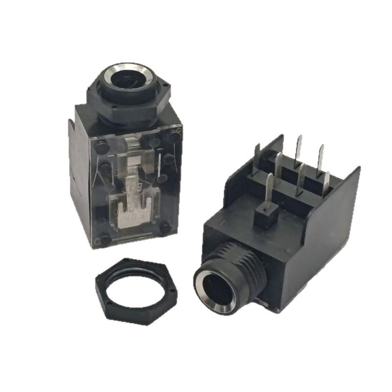 3 Cores Two Channel 6.35mm Microphones Connectors With 7Pin Design For High Fidelitys Signal Transmission