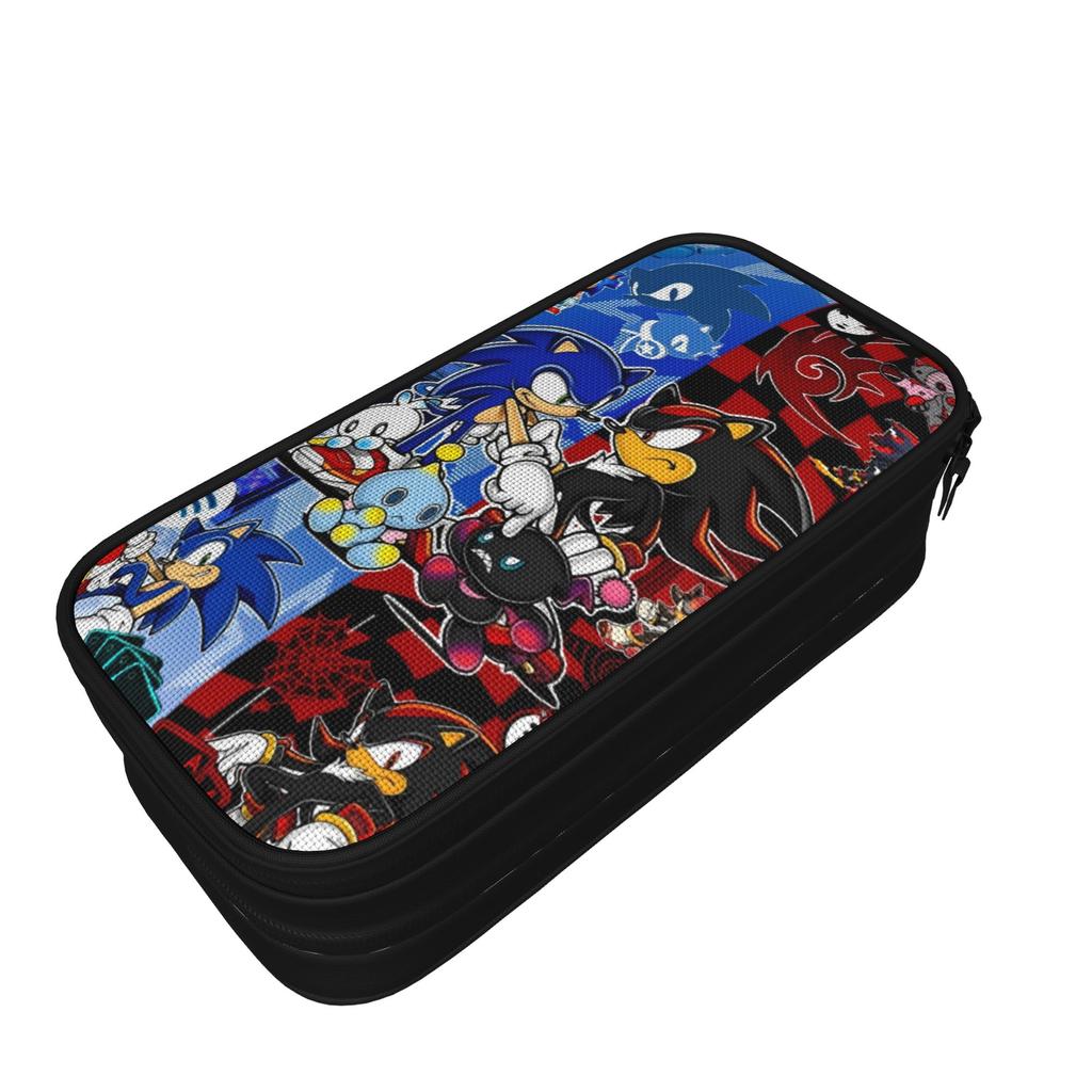 Shadow The Hedgehog Cartoon Pencil Cases Pencilcases for Student Large Storage Bags School Supplies Gifts Stationery