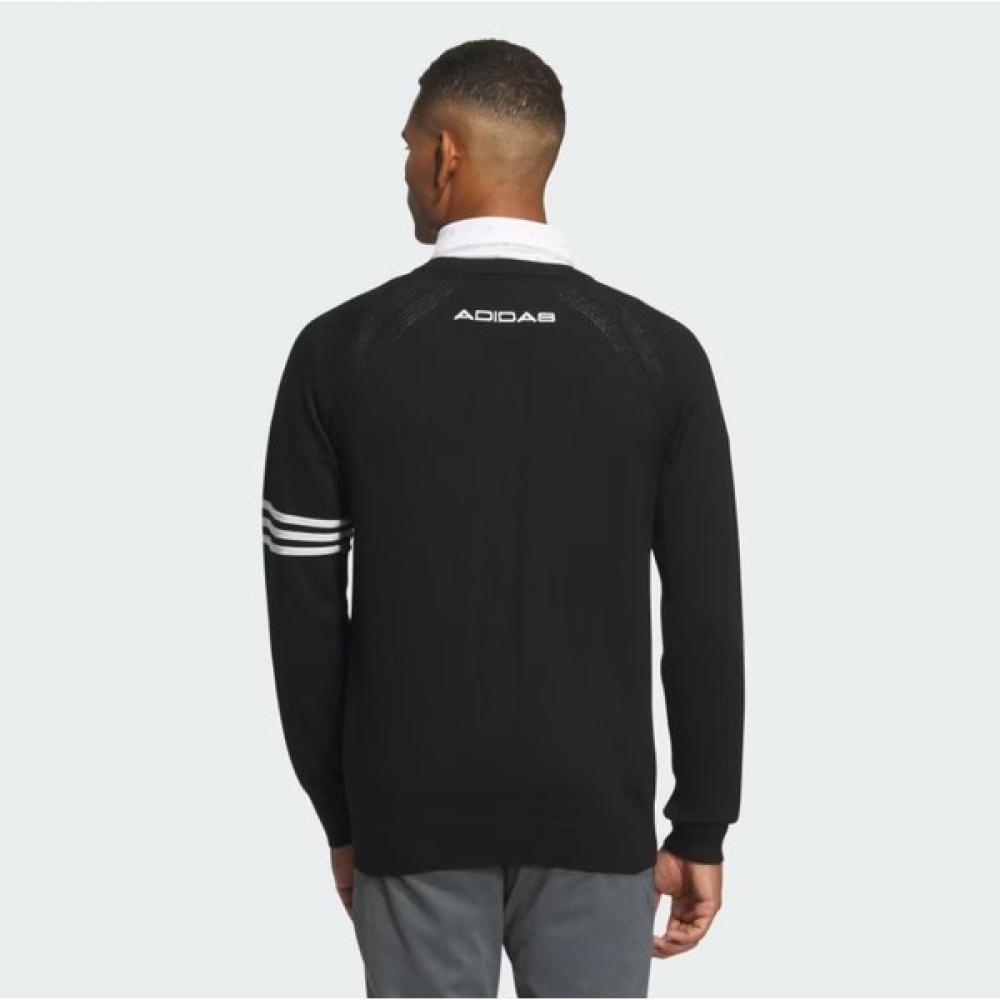 Adidas Golf 24 YearS SS Men S Knit 3S Long Sleeve Pullover Sweater In9050 Black