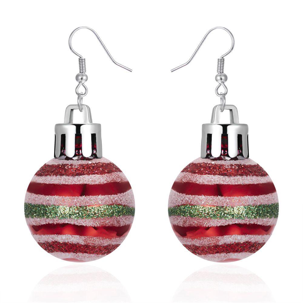 Красочные украшения подарок на день рождения висячие рождественские серьги сферическая форма снежинки звезды