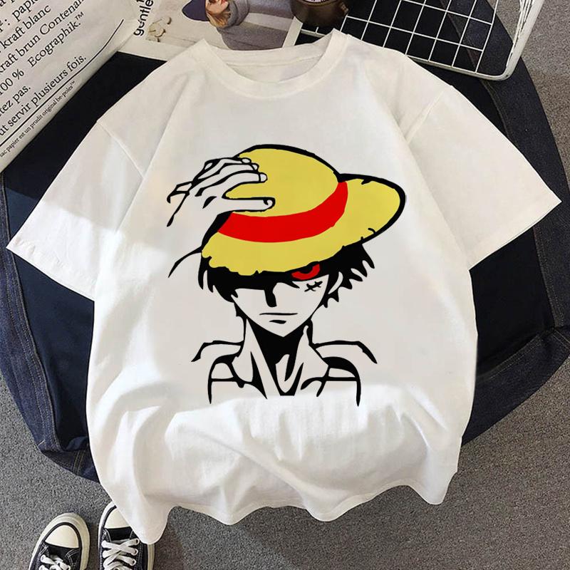 Японский Аниме One Piece Футболка с Луффи Чоппер Периферийная Одежда Мужская Мультяшная Футболка Мода Харадзюку Ульззан Мода Унисекс Топ