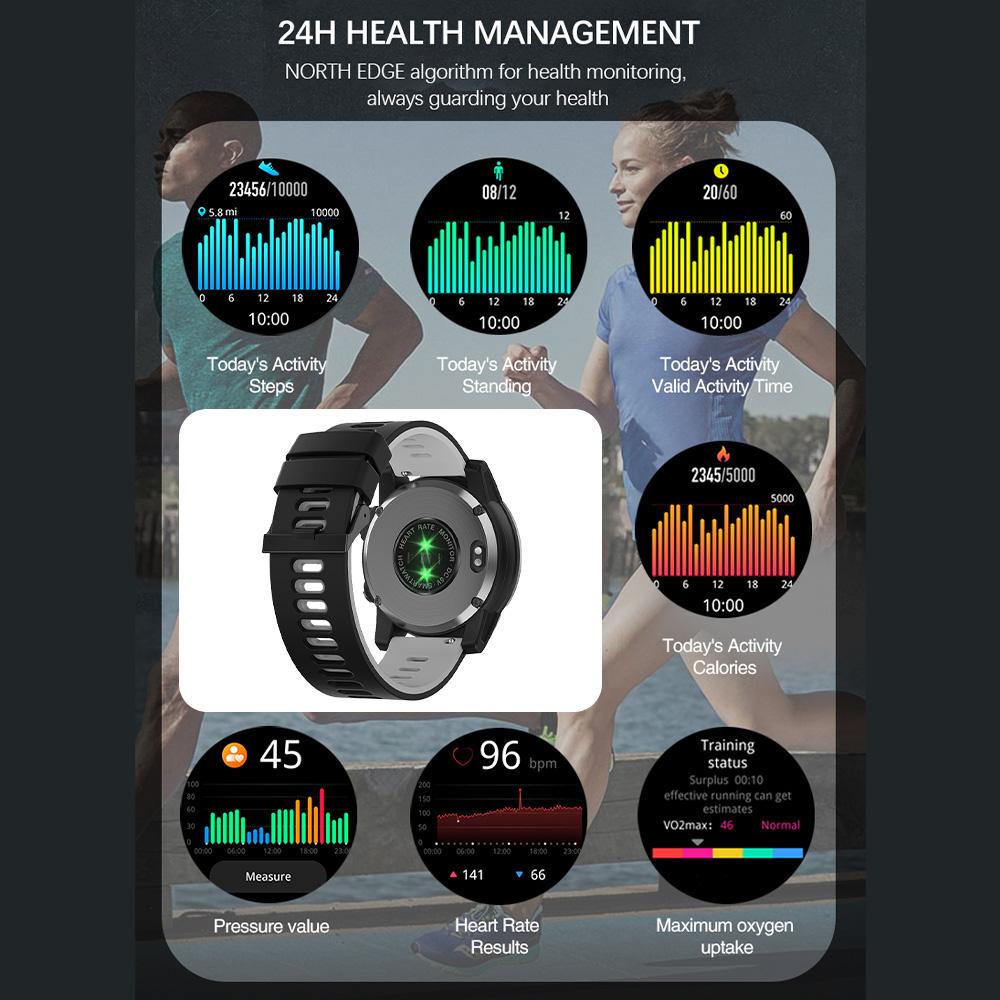 Мужские спортивные часы с GPS, четыре глобальных спутника, 1,43 дюйма, высокий ясный AMOLED-дисплей, 50 м, водонепроницаемое здоровье
