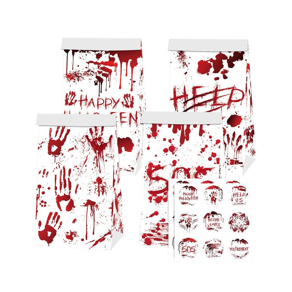 Хэллоуинские закуски, бумажные пакеты, милые и забавные запечатывающие наклейки, декоративный реквизит, товары для вечеринок.