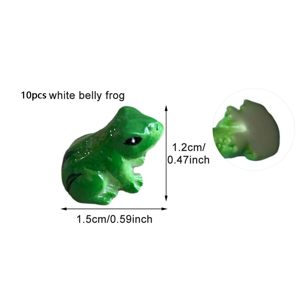 10pcs Funny Miniature Resin Frogs Cute Garden Frogs Decoration Mini Frogs Ornament  Home Decor