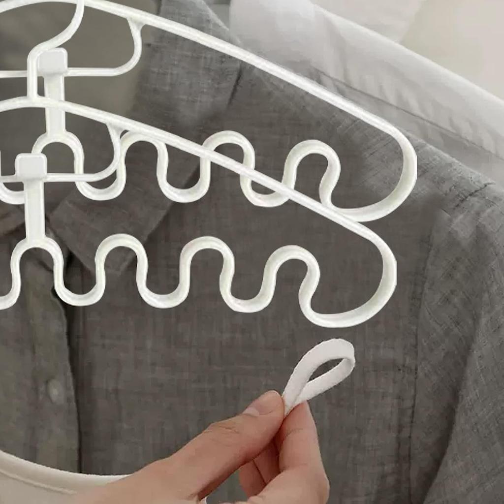 5/10PCS Waves Multi-port Support Hangers Clothes Drying Rack Multifunction Dipping Clothes Rack Tie Hanger Belt Storage Hanger