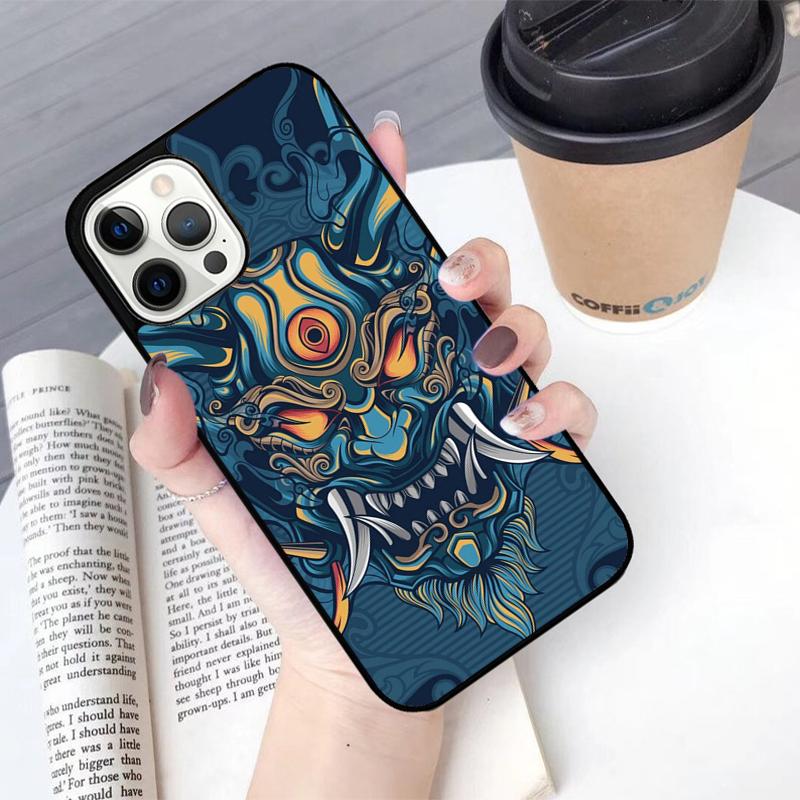 Samurai Oni Mask Mobile Phone Cases Cover For iPhone 17 Air 16 Plus Coque For iPhone 17 Air 16 15 14 12 13 11 Pro MAX XS