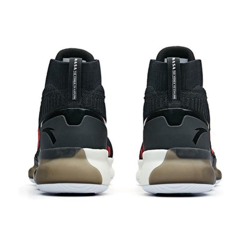 Anta Кроссовки мужские NASA Basketball Culture High-Top, черные, красные, 91831190-4