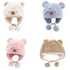 Infant Fleece Ear Protections Hat with Adjustable Size Toddler Warm Ear Guard Caps Plush Earflap Baby Hat for Toddlers