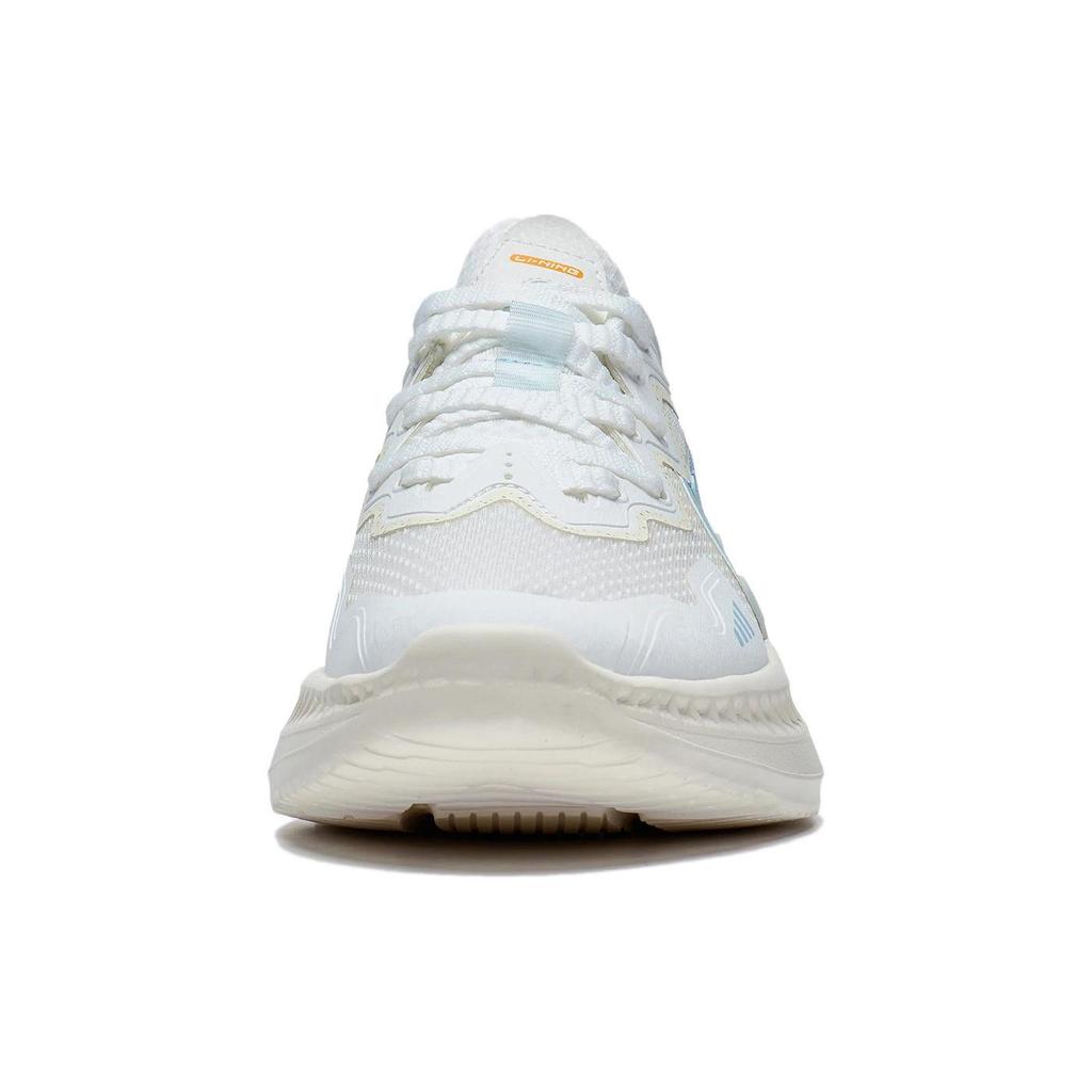 Li Ning Qing You Fabric Synthetic Leather Non-Slip Wear-Resistant Low-Top Sports Casual Shoes Men Sneakers White Blue AGLT057-1