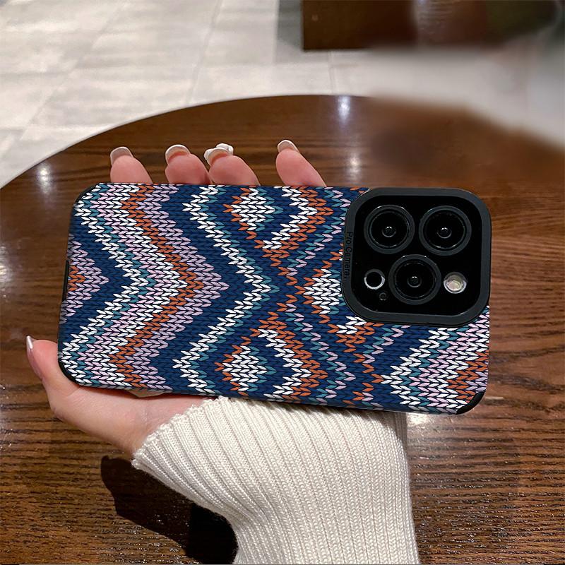 Vertical Grain Leather Fashion Soft Silicone Phone Case Back Cover with Camera Lens Full Protection for iPhone