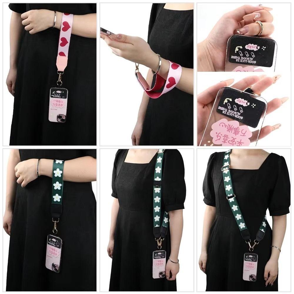 Adjustable Phone Strap Anti Loss Clip and Go Strap Multifunction Phone Lanyard for Woman