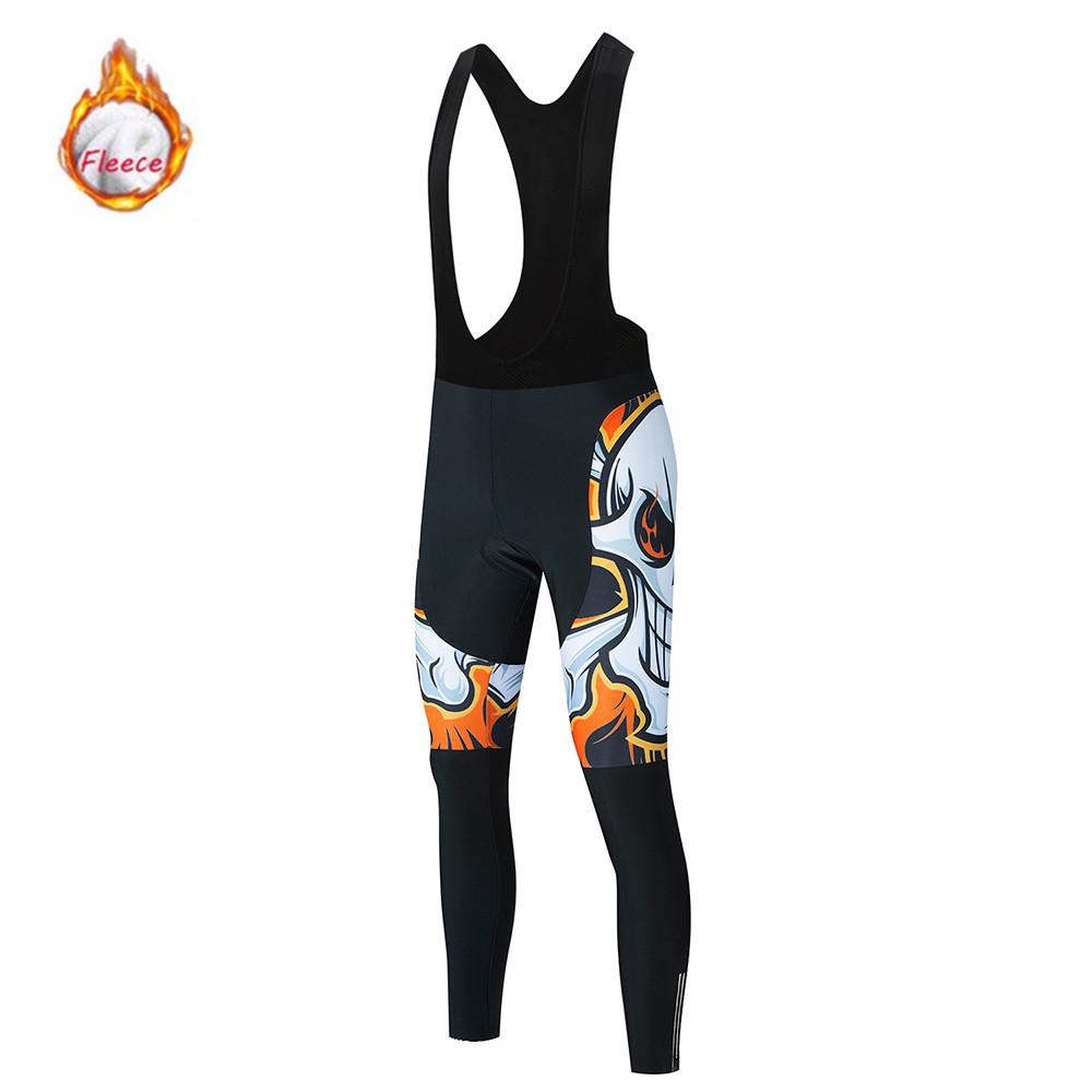 Skull Men Team Bicycle Clothing Fleece Road Bike Shirt Bike Clothing MTB Maillot Ciclismo Culotte Winter Warm Cycling Clothing Set