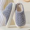 New Winter Home Cotton Slippers Women's and Men Warm Toe Wrap Plush Slippers Couple's Indoor Non-slip Thick Sole House Slides