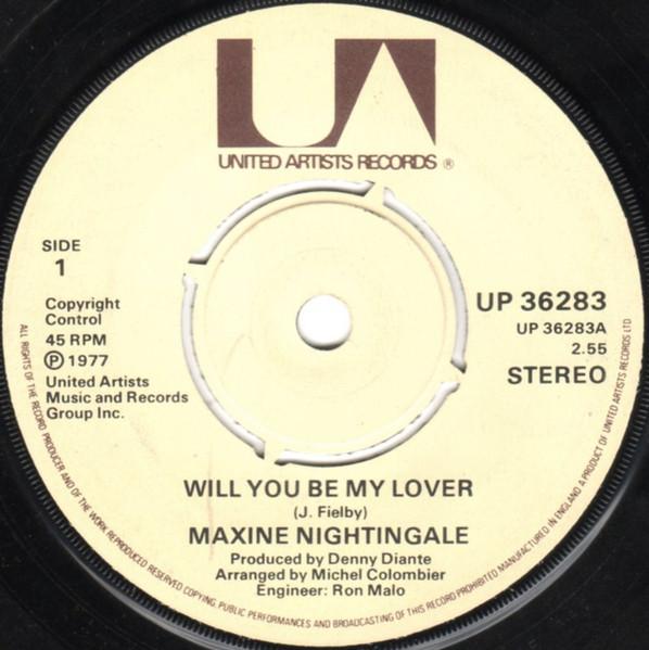 7inch Record MAXINE NIGHTINGALE - Will You Be My Lover UP36283 United Artists 1977 UK Soul/Funk Used