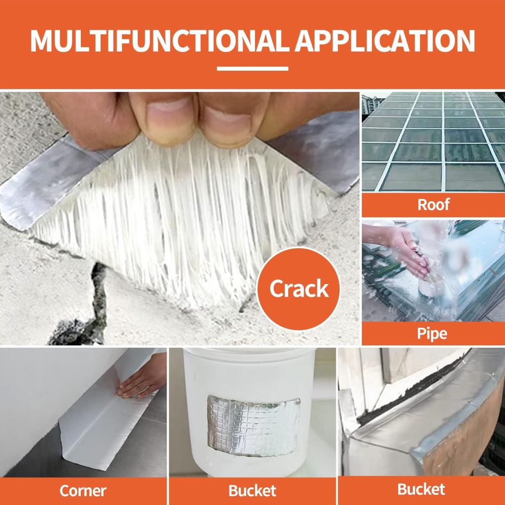 Водонепроницаемая лента, устойчивая к высоким температурам, алюминиевая фольга, утолщенная бутиловая лента, настенная лента для бассейна, крыши, трещина, ремонт воздуховодов, герметичная самоклеящаяся лента