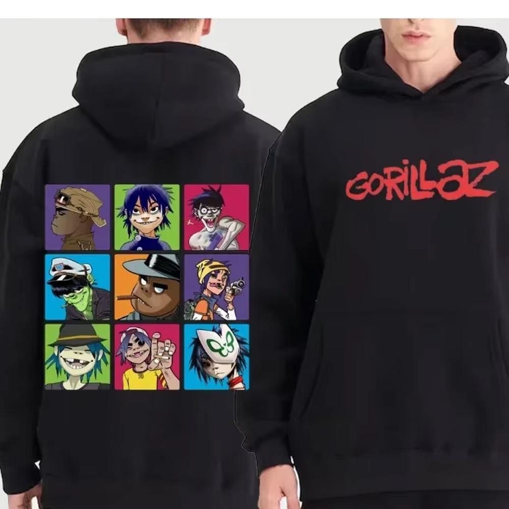 2026 Hot Sale Funny Gorillaz Demon Days Sweatshirt Men Women Fashion Long Sleeves Casual Loose Vintage Printed Sweatshirt